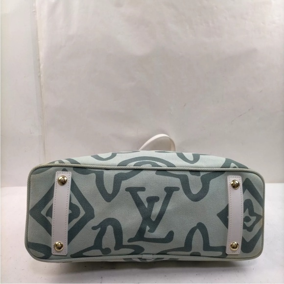 Louis Vuitton Antigua Cabas PM Green Canvas Tote Bag - Picture 4 of 10